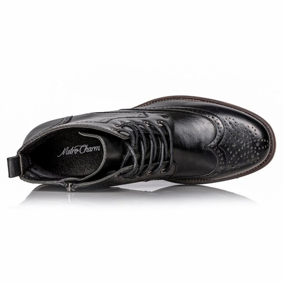 Black Men\'s Lace Up Wing Tip Dress Oxford Fashion Casual Boot main image 9